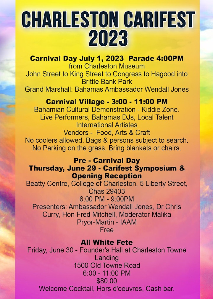 Charleston Carifest: Symposium & Opening Reception