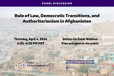 PANEL DISCUSSION | Rule of Law, Democratic Transitions, and Authoritarianism in Afghanistan