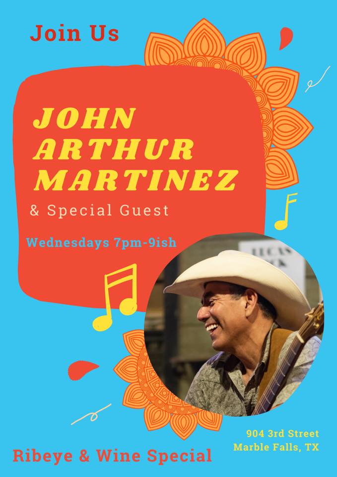 John Arthur Martinez And Special Guest At Rae S R Bar And Grill Wednesday March 11 7 9pm Highland Lakes Events