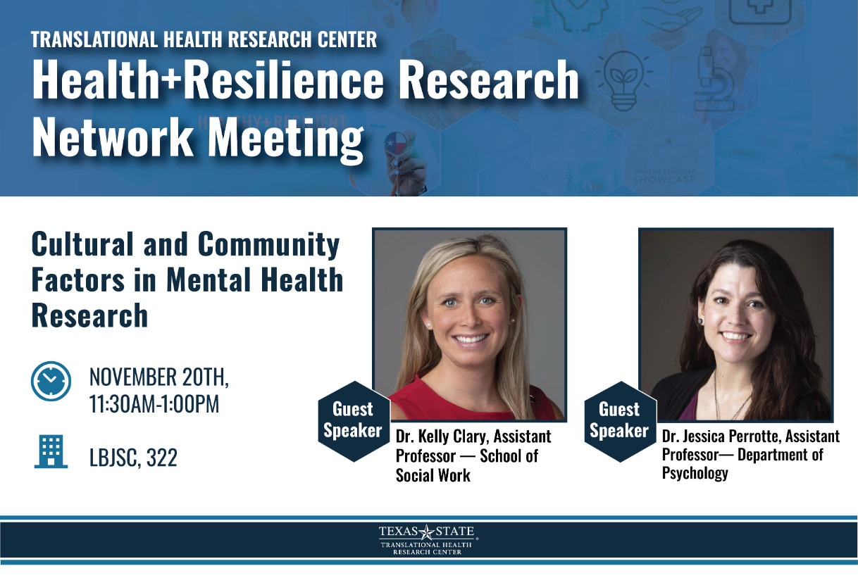 Health + Resilience Research Network: Cultural and Community Factors in Mental Health Research