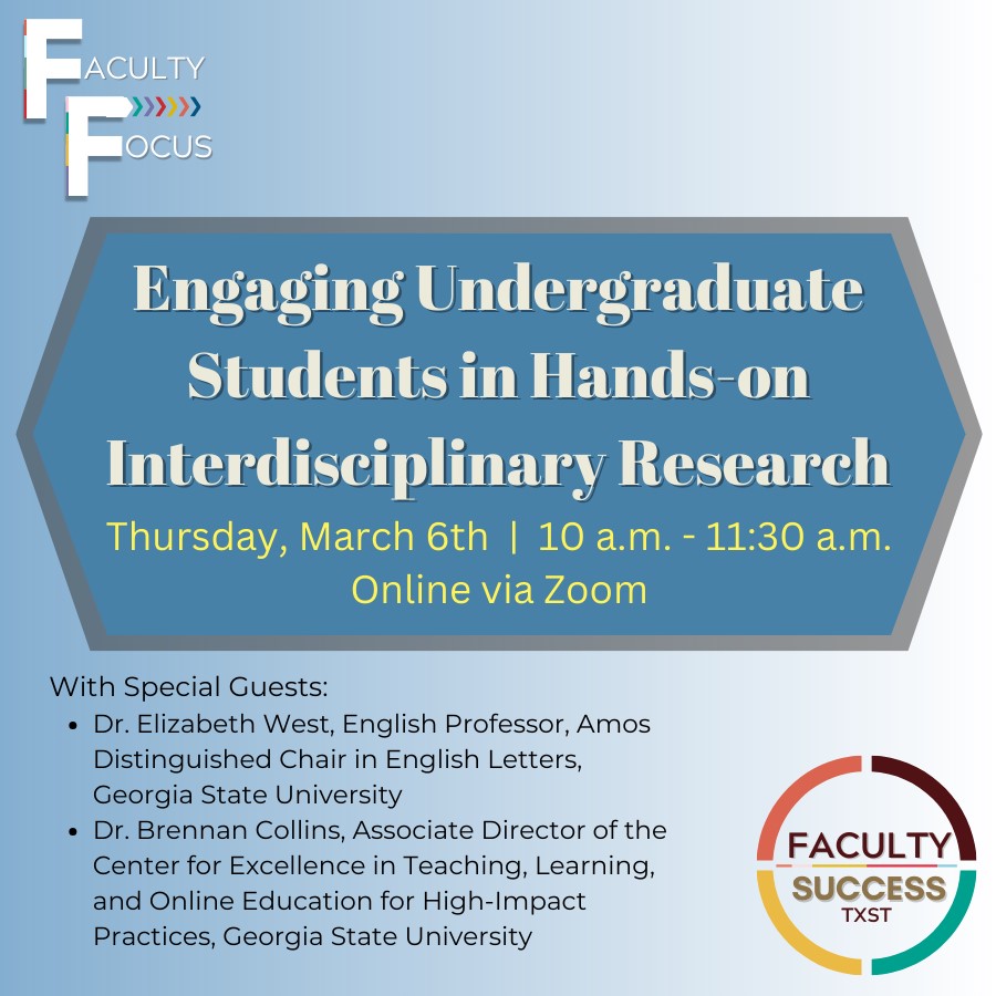 3/6/25 Engaging Undergraduate Students in Hands-on Interdisciplinary Research