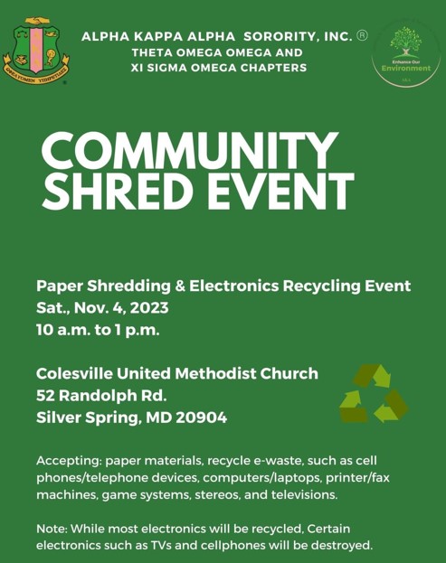 Community Shred Recycling Event Saturday November 4 2023