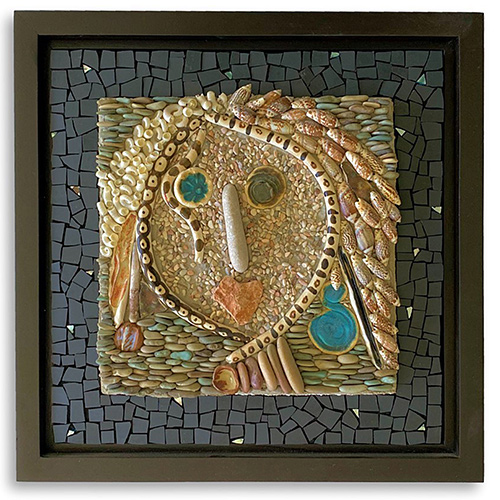 Mosaic and Found Object Assemblage