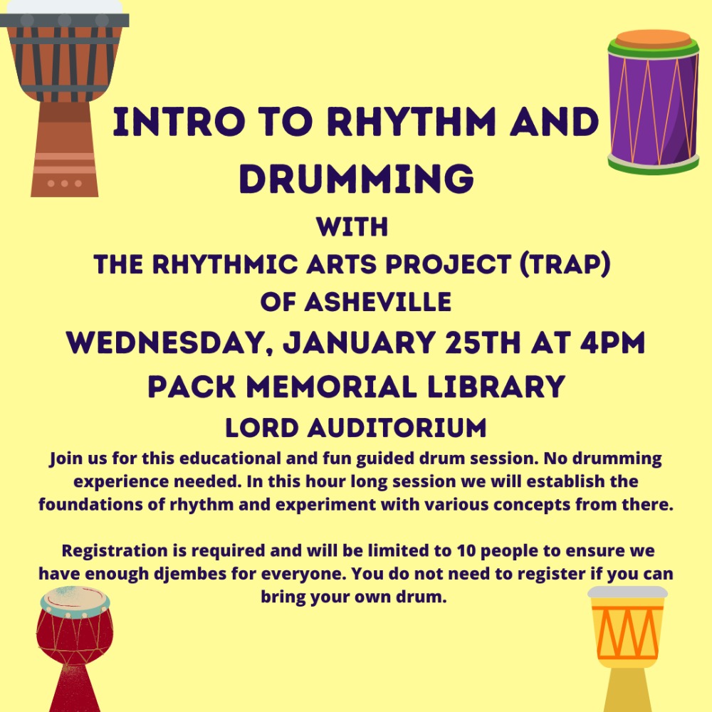 Intro to Rhythm and Drumming with TRAP of Asheville