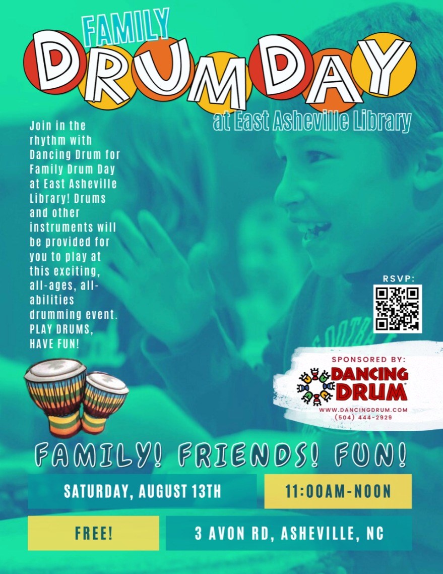 Family Drum Day at East Asheville Public Library!