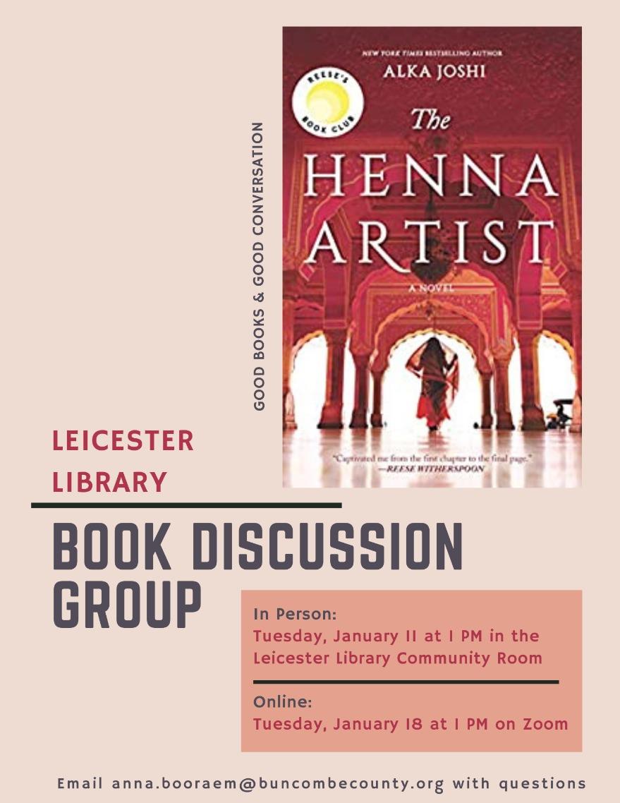 Leicester Library Book Discussion Group - ONLINE DISCUSSION