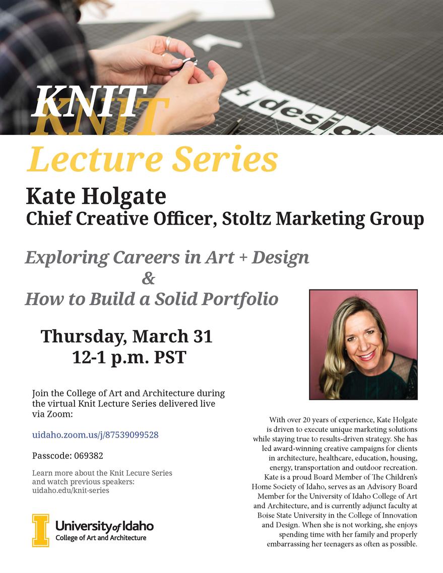 Knit Lecture Series Kate Holgate Thursday March 31 2022 12