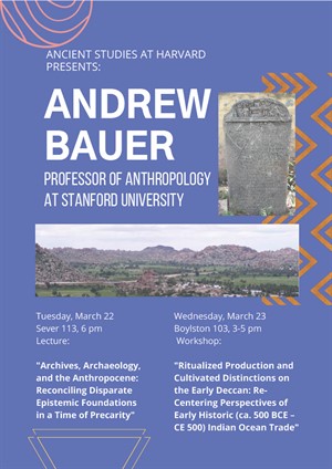 Ancient Studies Visitors Series Andrew Bauer Stanford University