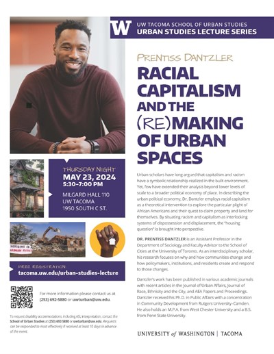 Urban Studies Annual Lecture Series: 'Racial Capitalism and the (Re)Making of Urban Spaces
