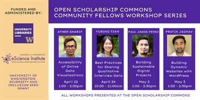 Open Scholarship Commons Community Fellows Workshop Series: Building Sustainable Digital Projects