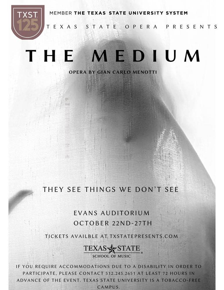 Student Ensemble Series | TXST Opera Theater presents Menotti's The Medium